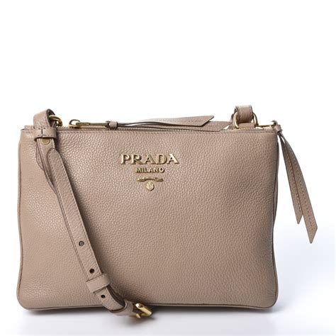 prada vit daino leather logo crossbody bag|prada vitello daino shopper tote.